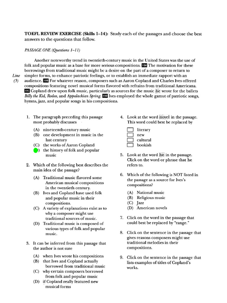 Reading Skills Exercise 1-14 | PDF