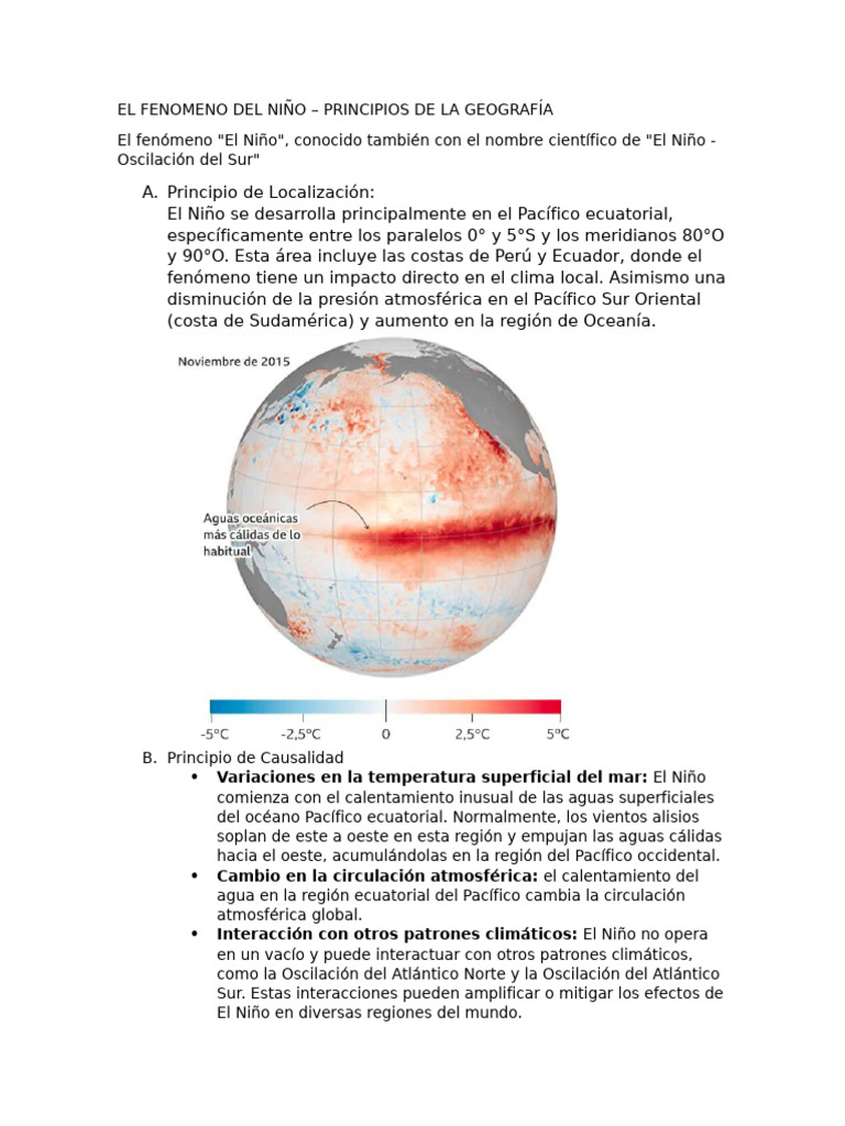 El Fenomeno Del Niño | PDF | Clima | Sequía