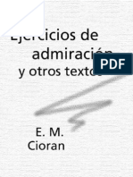 Ejercicios de Admiracion y Otros Textos -Cioran