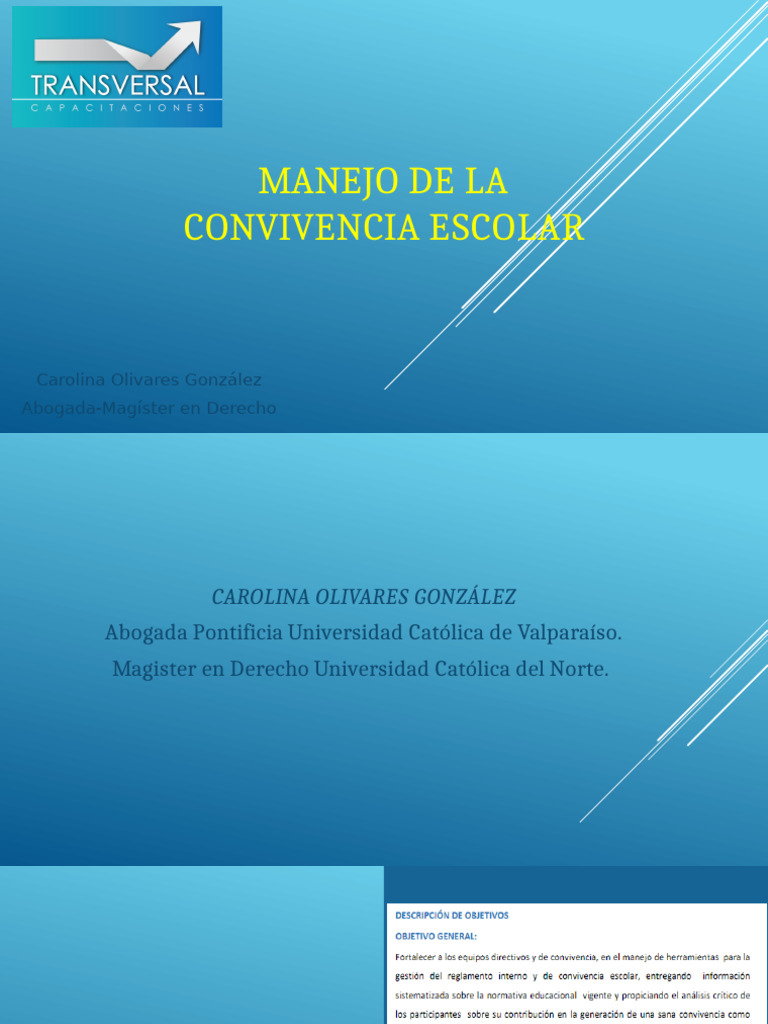 Manejo de la Convivencia Escolar Postpandemia | PDF