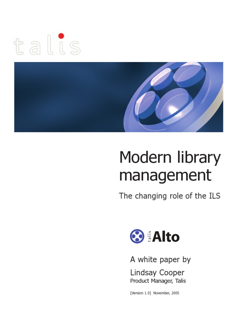 Changing Role of ILS in Libraries | PDF | Libraries | Radio Frequency ...