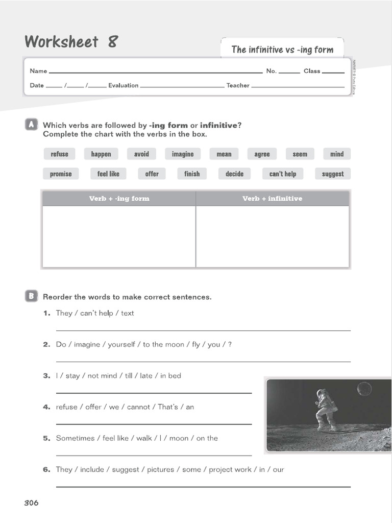The Infinitive Vs - Ing Form | PDF