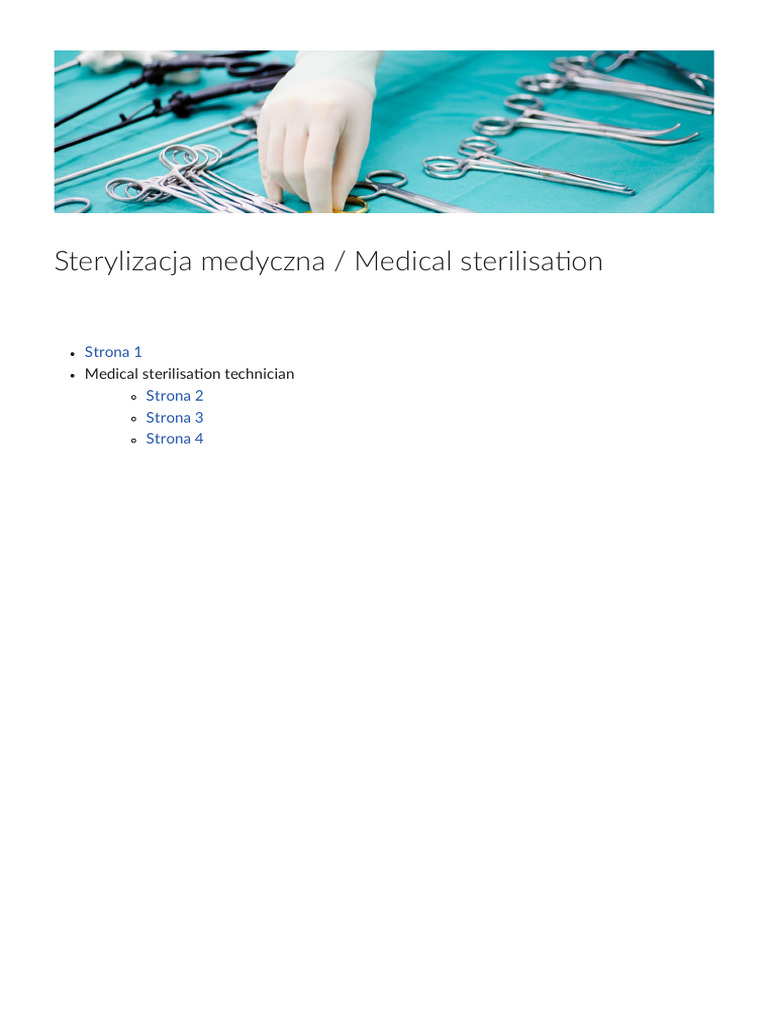 Sterylizacja Medyczna Medical Sterilisation | PDF | Sterilization ...