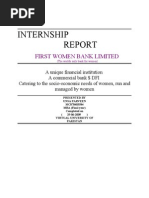 Internship: First Women Bank Limited