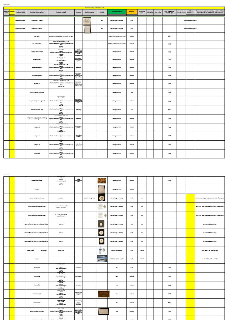 Consolidate Collateral List - JMU | PDF | Paper | Printing