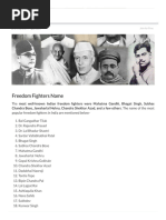 Key Indian Freedom Fighters Explained | PDF