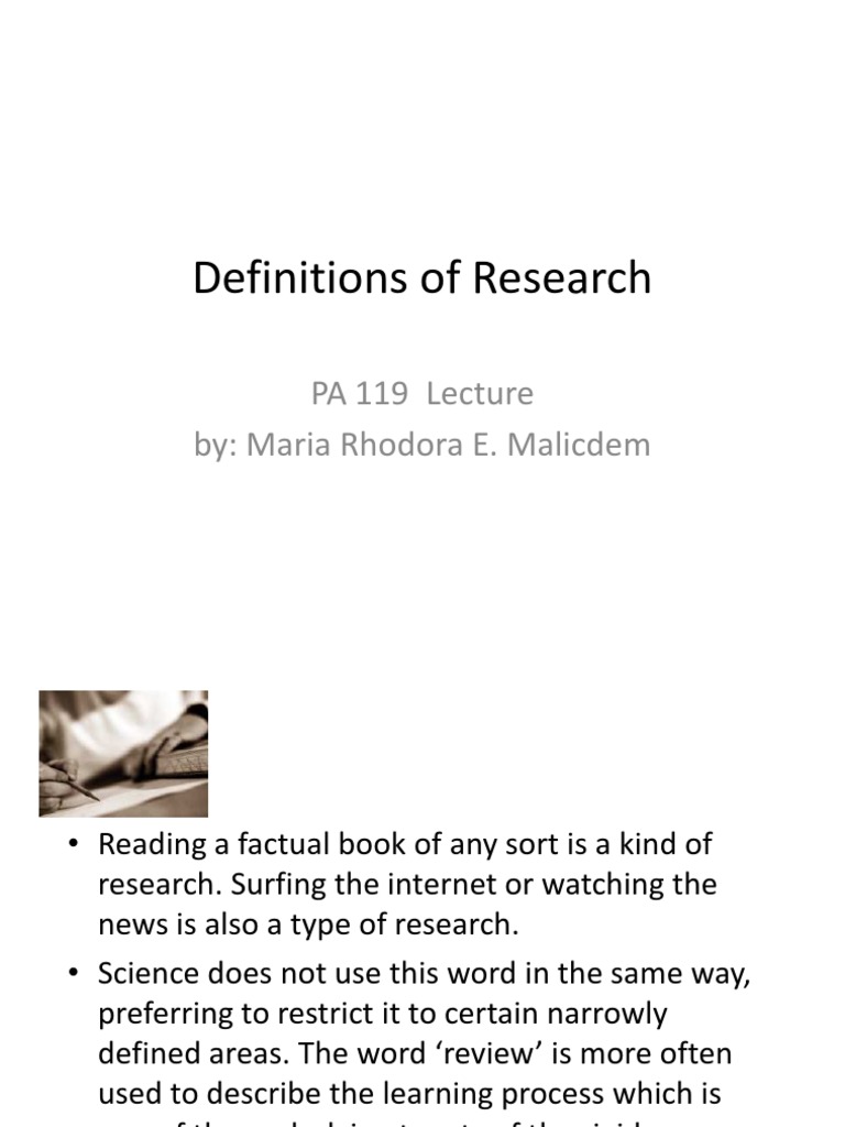 Definitions of Research