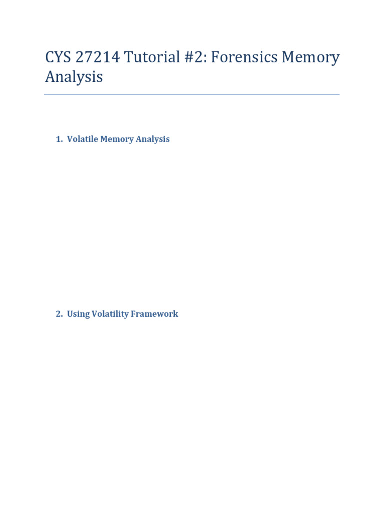 Memory Forensics with Volatility Tool | PDF | Password | Computer Security