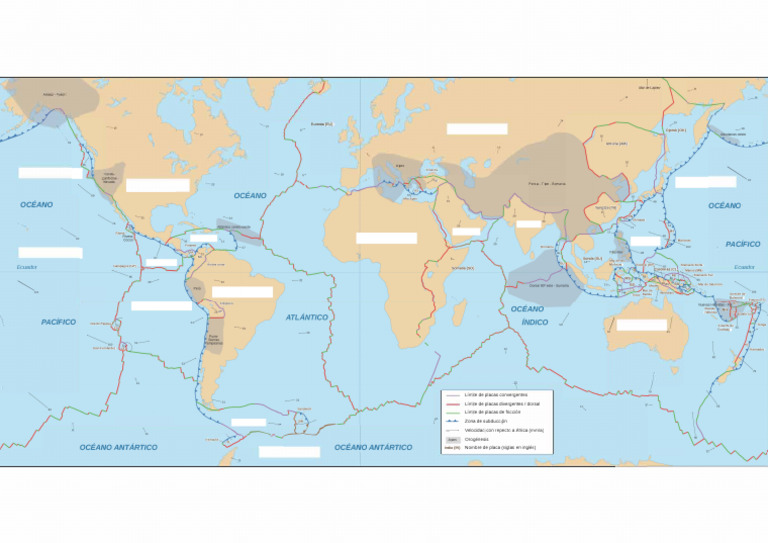 Mapa Mut Plaques Tectòniques | PDF | Procesos geologicos | Geología ...