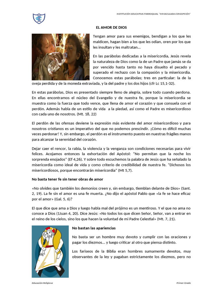 Amor y Misericordia en la Fe Cristiana | PDF | Amor | Teología