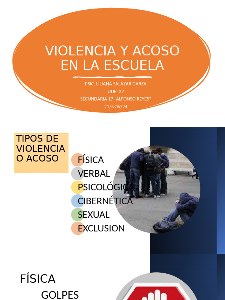 Tipos de Violencia y Acoso Escolar | PDF