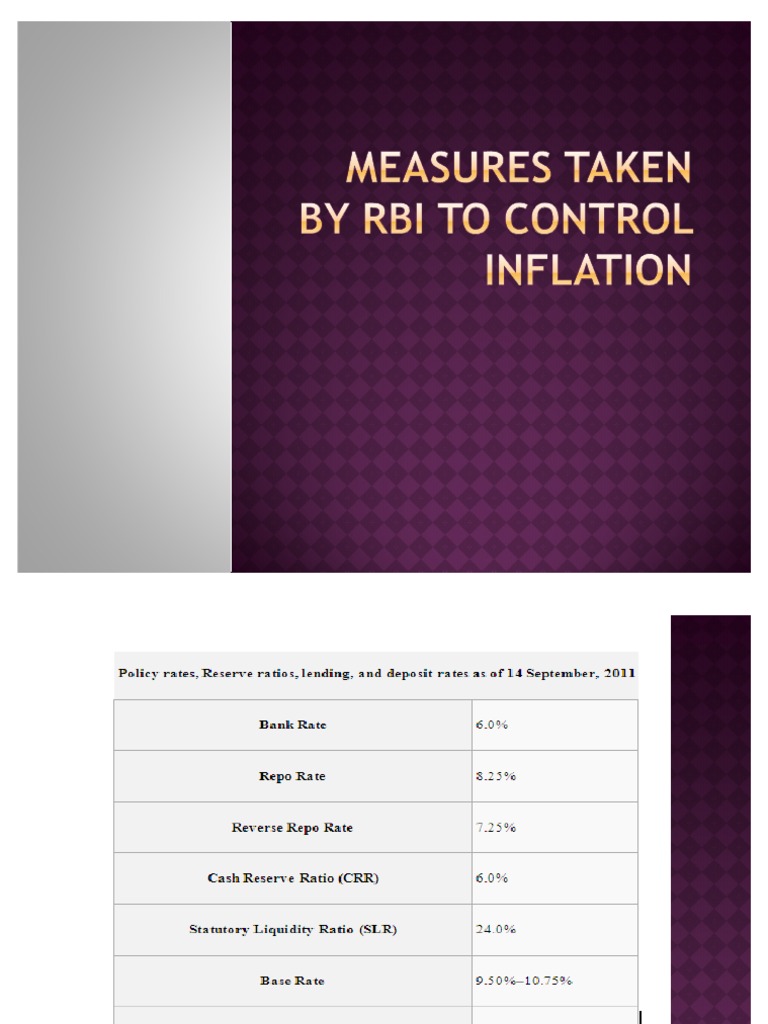 RBI Inflation Control Strategies | PDF | Business | Finance & Money ...