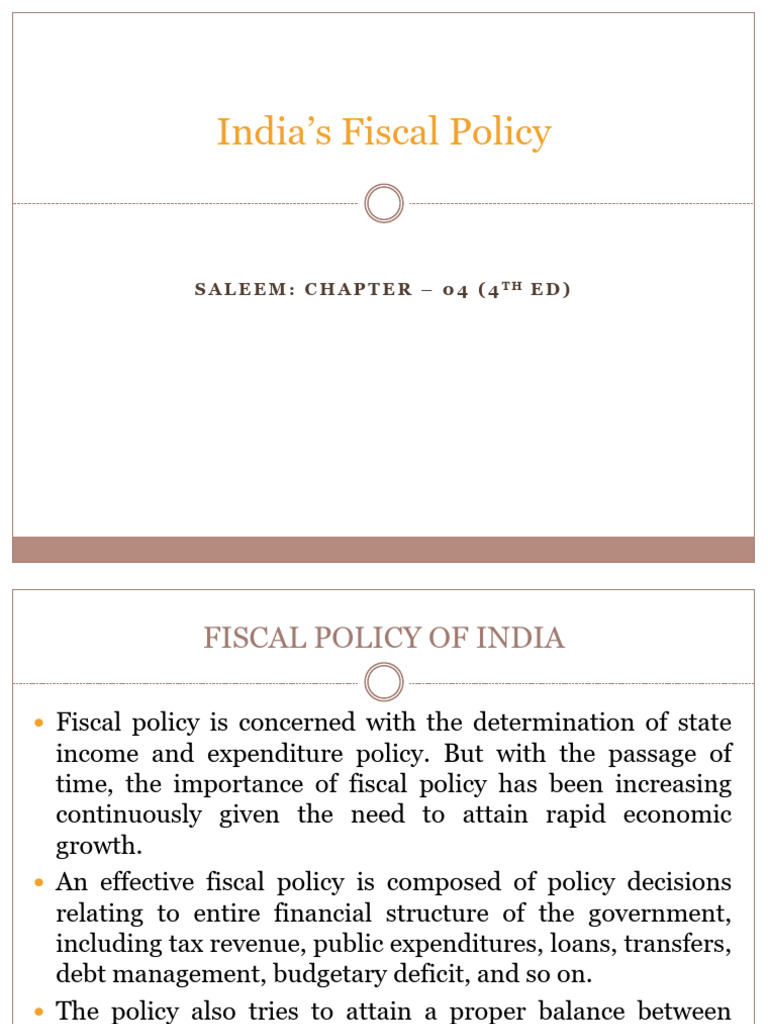 India's Fiscal Policy Overview and Analysis | PDF | Taxes | Fiscal Policy