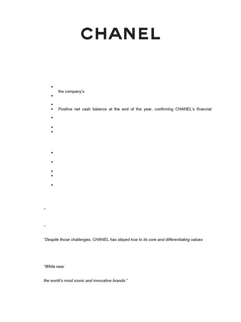 Chanel Limited Financial Results For The Year Ended 31 December 2019 ...