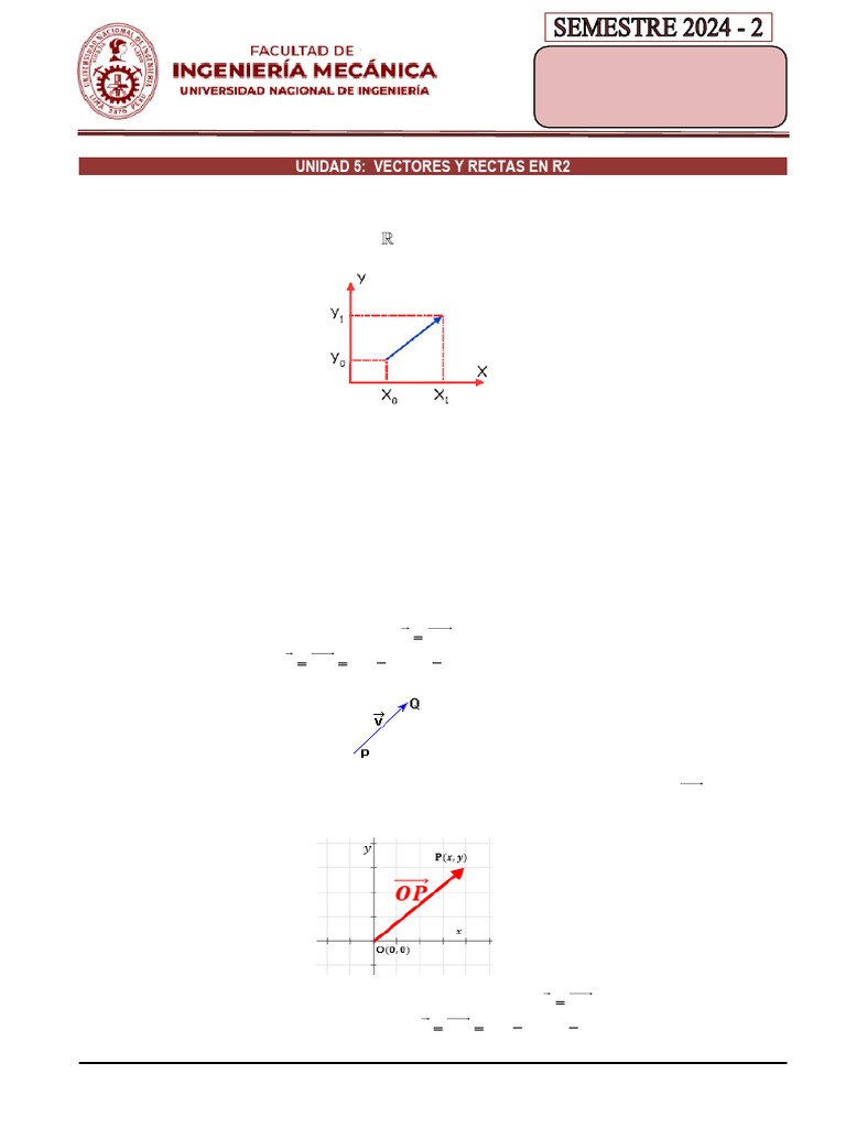 Guía 09 Vectores y Rectas en R2 | PDF | Vector Euclidiano | Sistema de ...