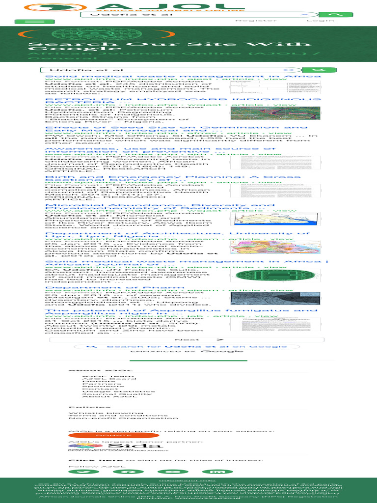 Search Our Site With Google African Journals On | PDF