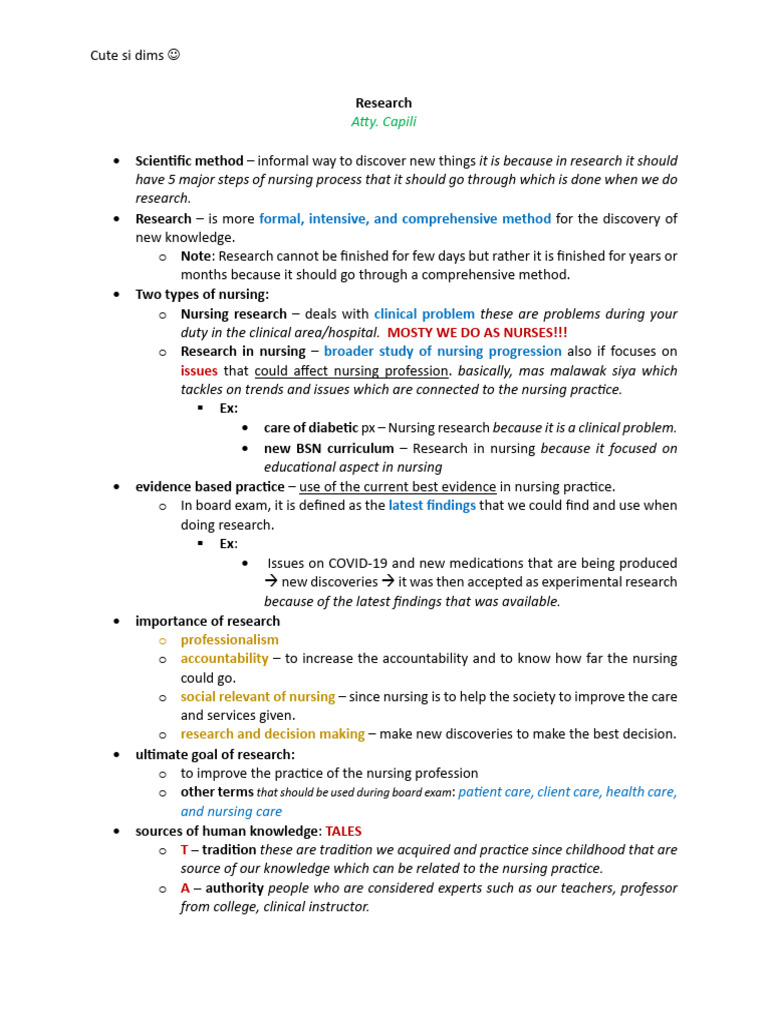 Research Intensive Reviewer | PDF | Sampling (Statistics) | Nursing