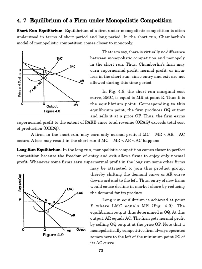 Firm Equilibrium in Monopolistic Competition | PDF | Monopoly | Profit ...