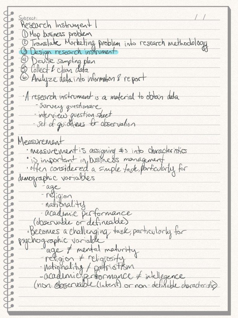 TYPES OF MARKETING RESEARCH PDF NOTES visual data 4