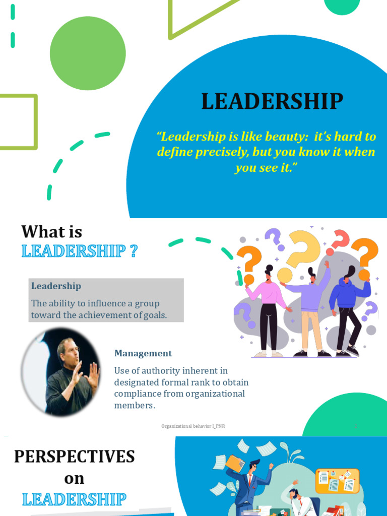 Understanding Leadership Perspectives and Styles | PDF | Leadership ...
