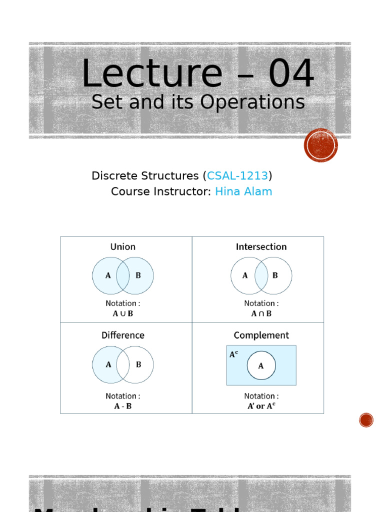 Lecture 03 - Set and Operations | PDF | String (Computer Science ...