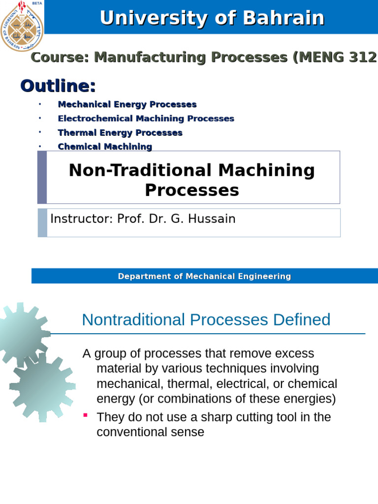 Non Traditional Machining | PDF | Machining | Materials Science