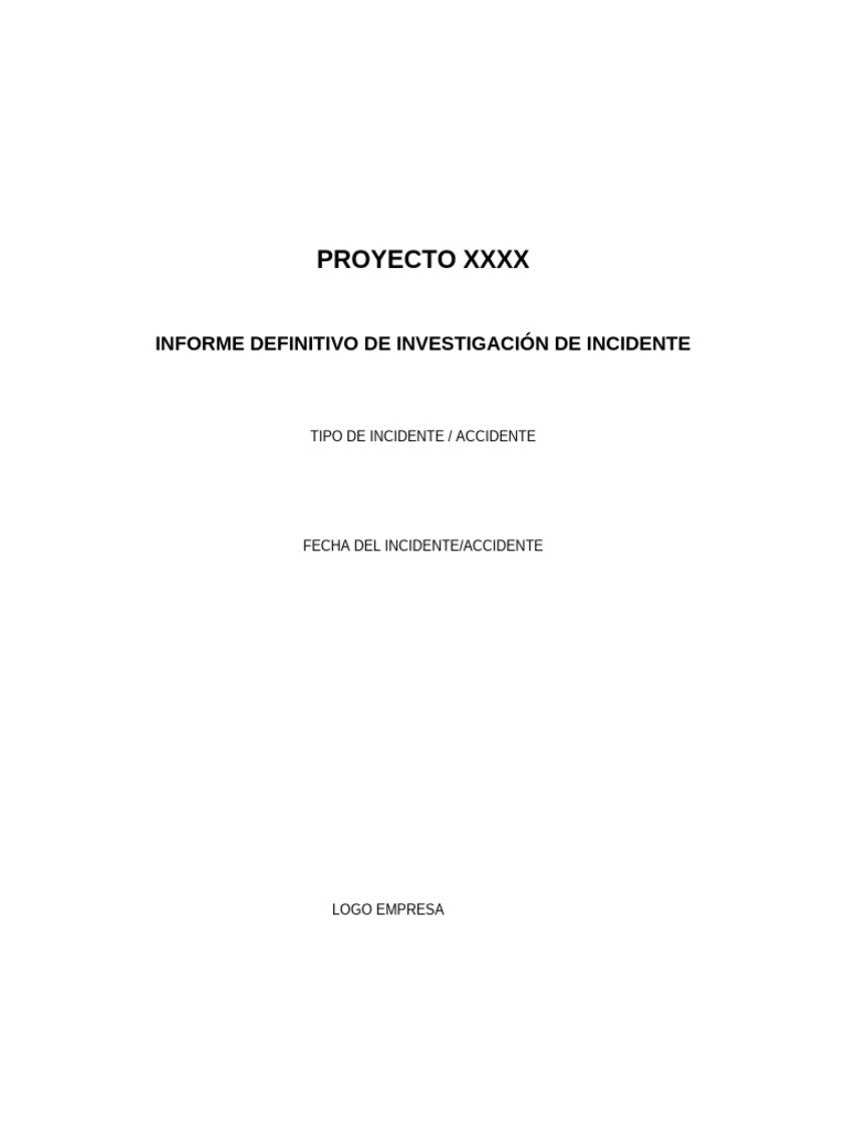 2.19 - A02 Informe Investigación de Incid-Accidentes | PDF