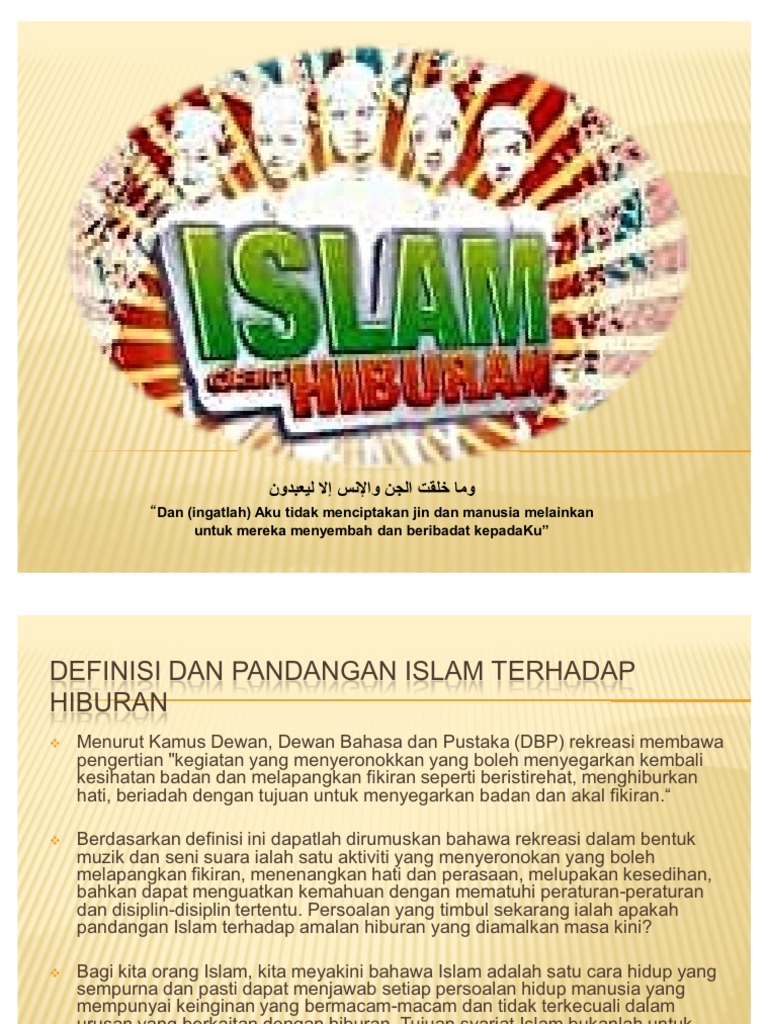 Islam Dan Hiburan Pdf