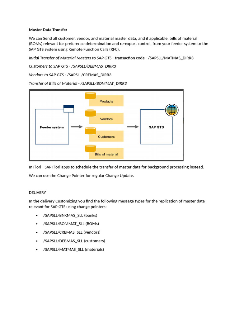 Master Data Transfer in SAP GTS | PDF | Customs | Computing