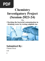 Testing Drinking Water for Bacterial Contamination | PDF | Water | Sulfide
