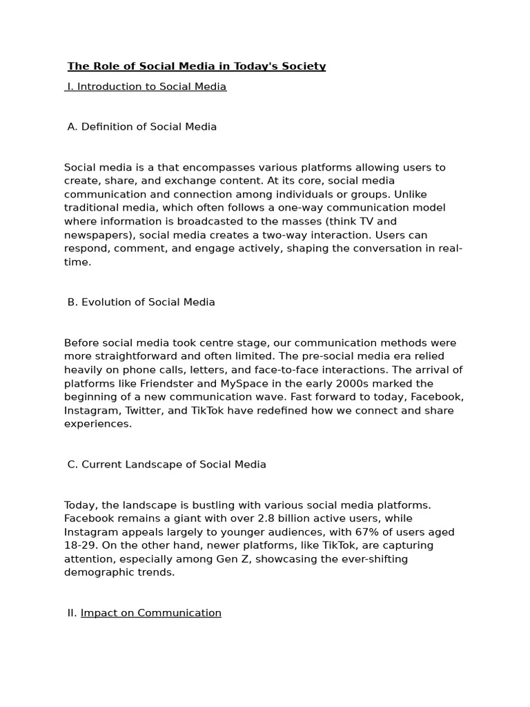 The Impact of Social Media Today | PDF | Social Media | Popular Culture ...