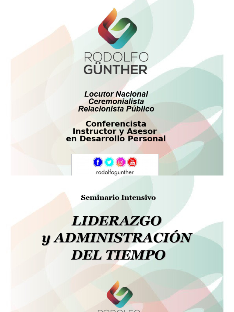 Liderazgo y Administración Del Tiempo | PDF | Liderazgo | Control ...