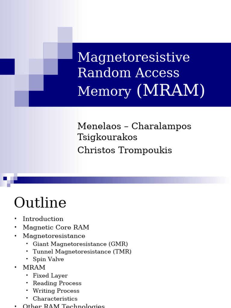 Mram 140521231055 Phpapp02 | PDF | Random Access Memory | Condensed ...