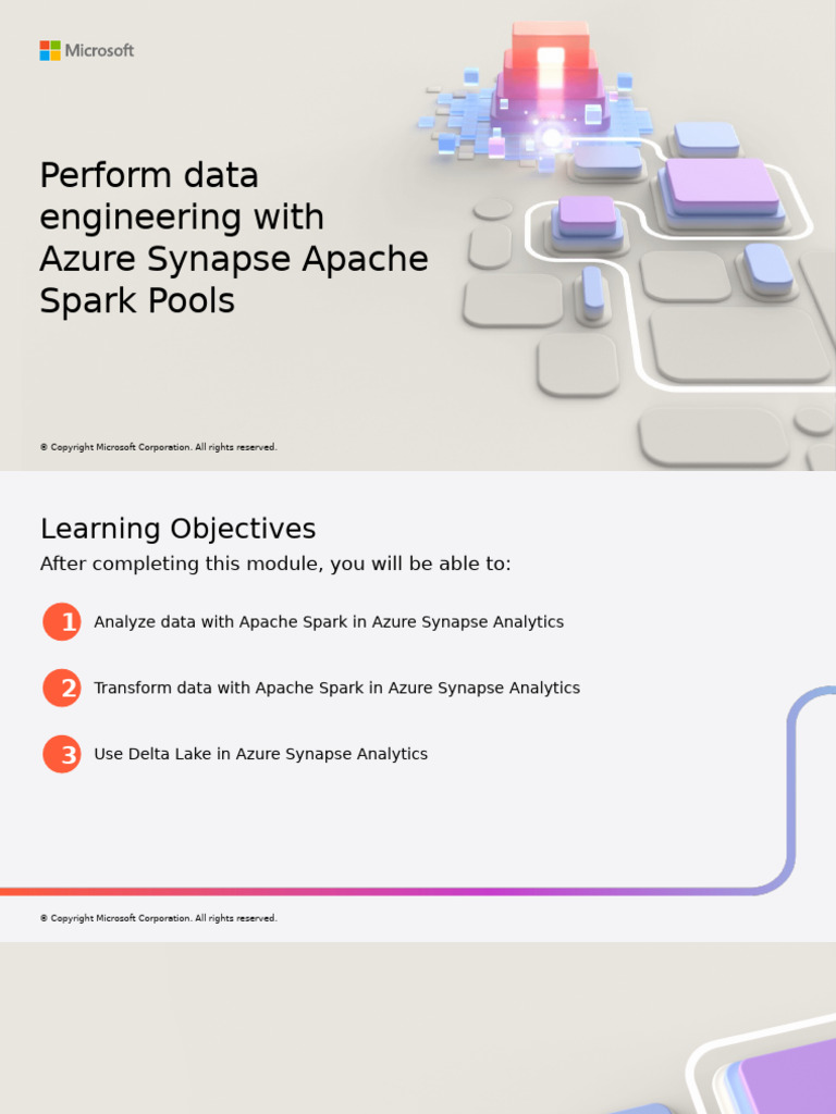 DP 203t00a Enu Powerpoint 03 | PDF | Apache Spark | Sql