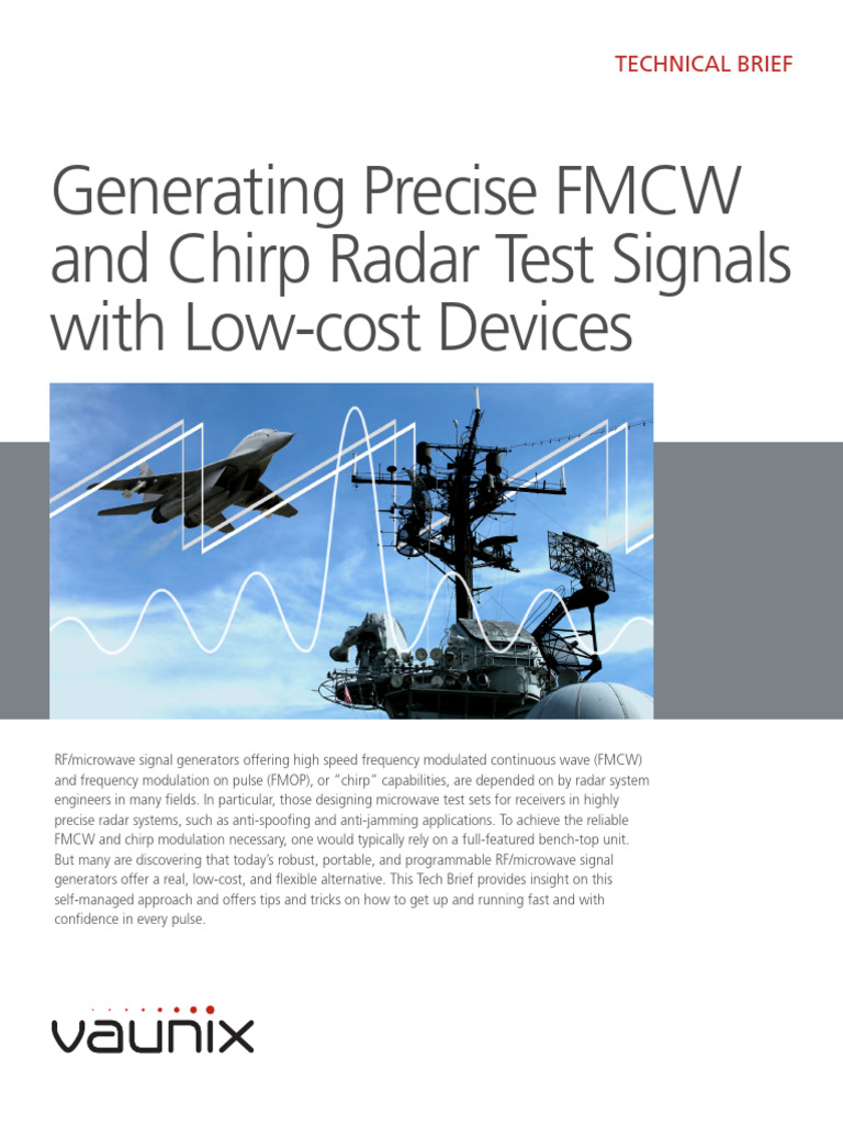 Vaunix FMCW Pulsed Chirp Modulation v2 | PDF | Radar | Modulation
