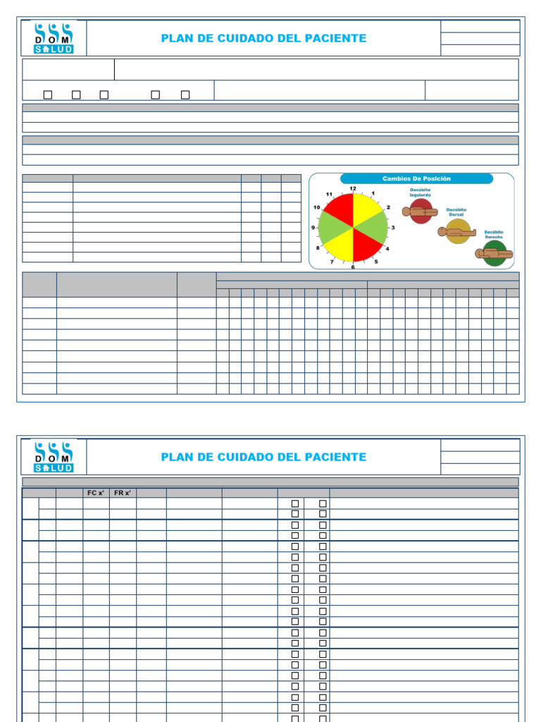 F-AS-EA-012 Plan de Cuidado Paciente V6 | PDF | Ciencias de la Salud ...