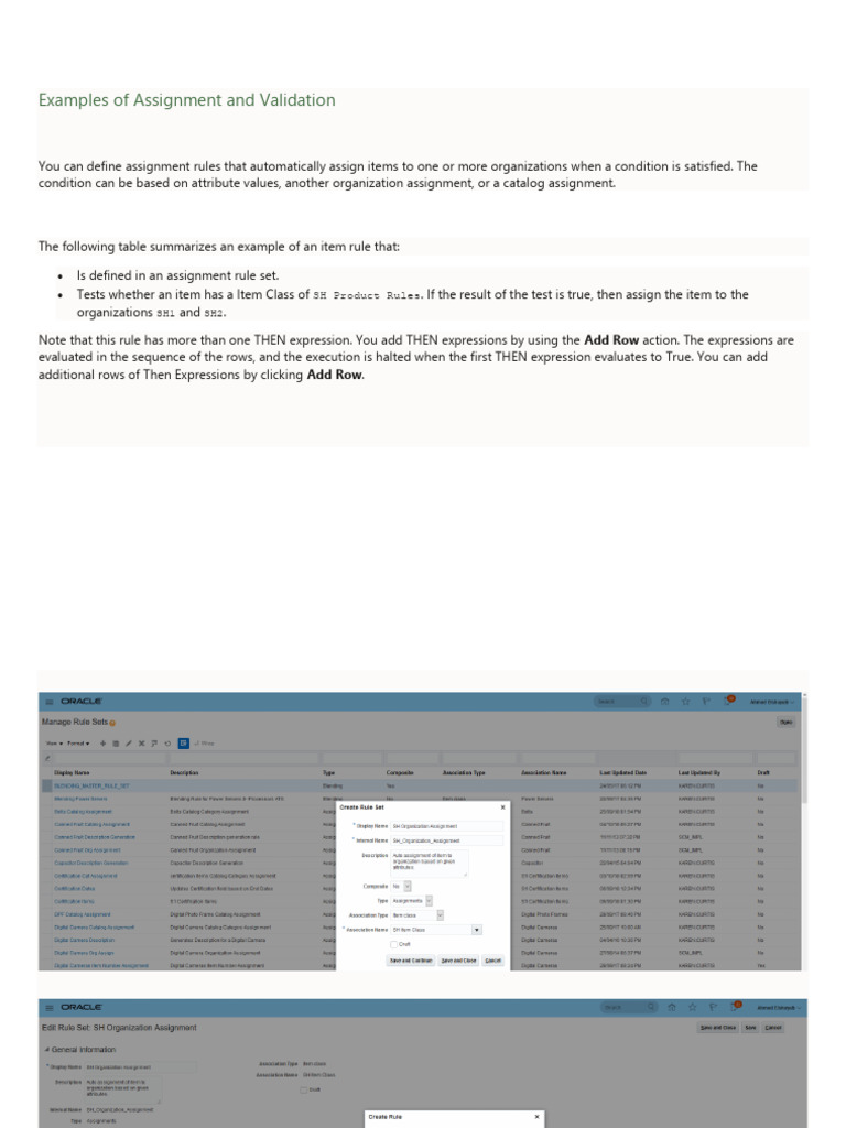 Item Assignment Rules for Organizations | PDF | Server (Computing ...