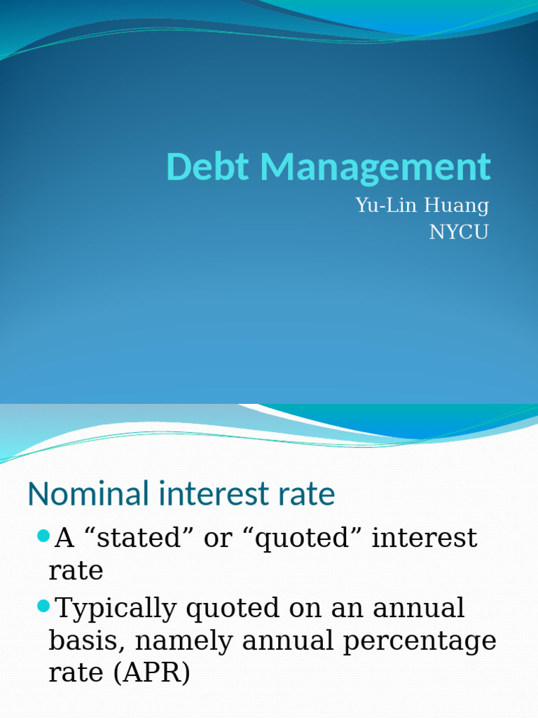 Understanding Debt Management Basics | PDF | Annual Percentage Rate | Loans