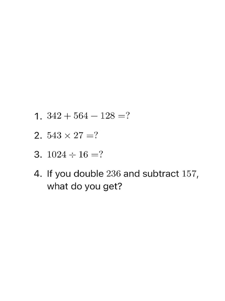 Math Quiz | PDF