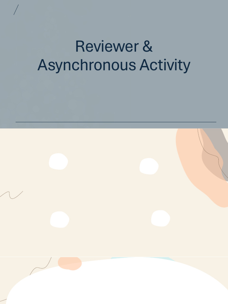 Reviewer Final Asynchronous Activity | PDF | Citation | Science