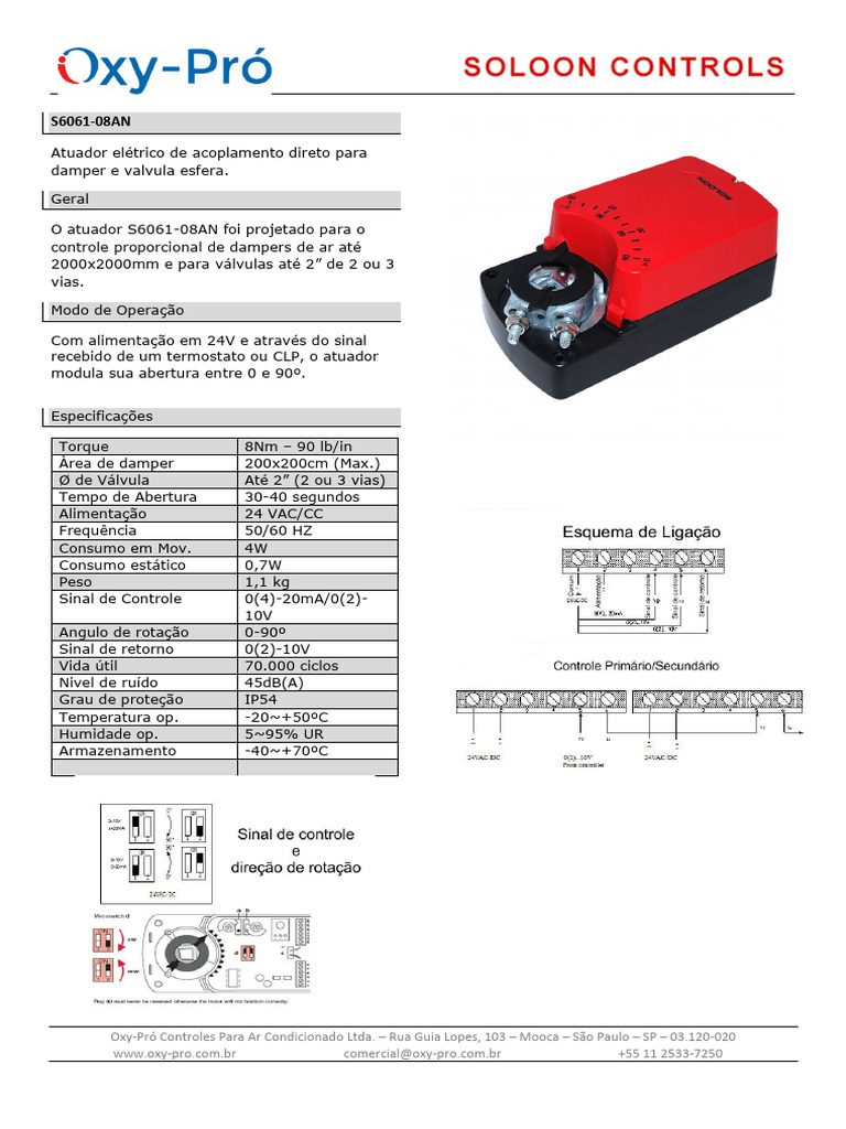 Manual Do Atuador s6061 | PDF | Ciências e Matemática