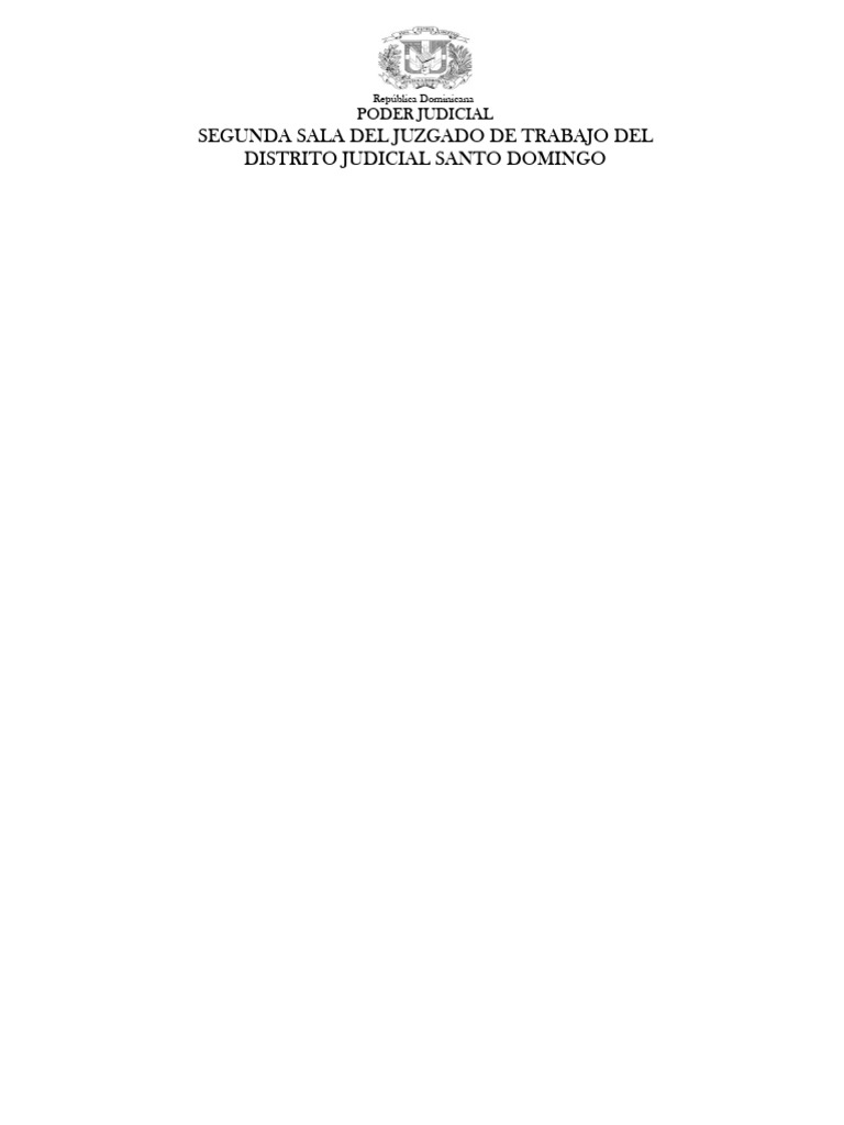 Sentencia Laboral en República Dominicana | PDF | Debido al proceso