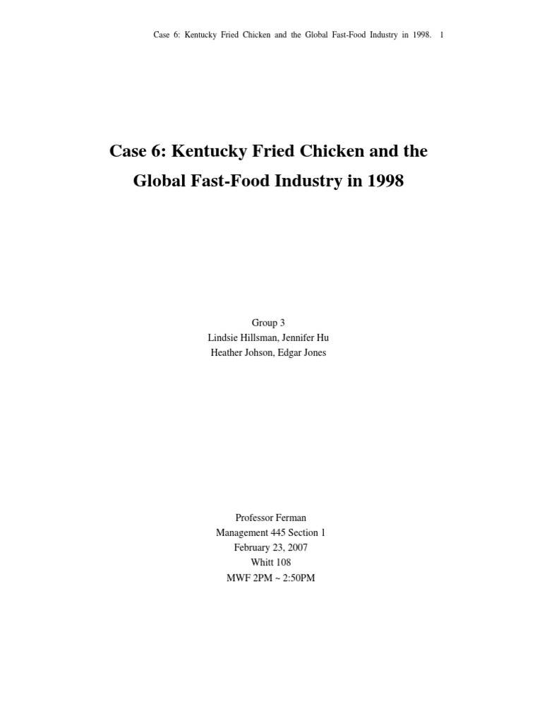 KFCcase | PDF