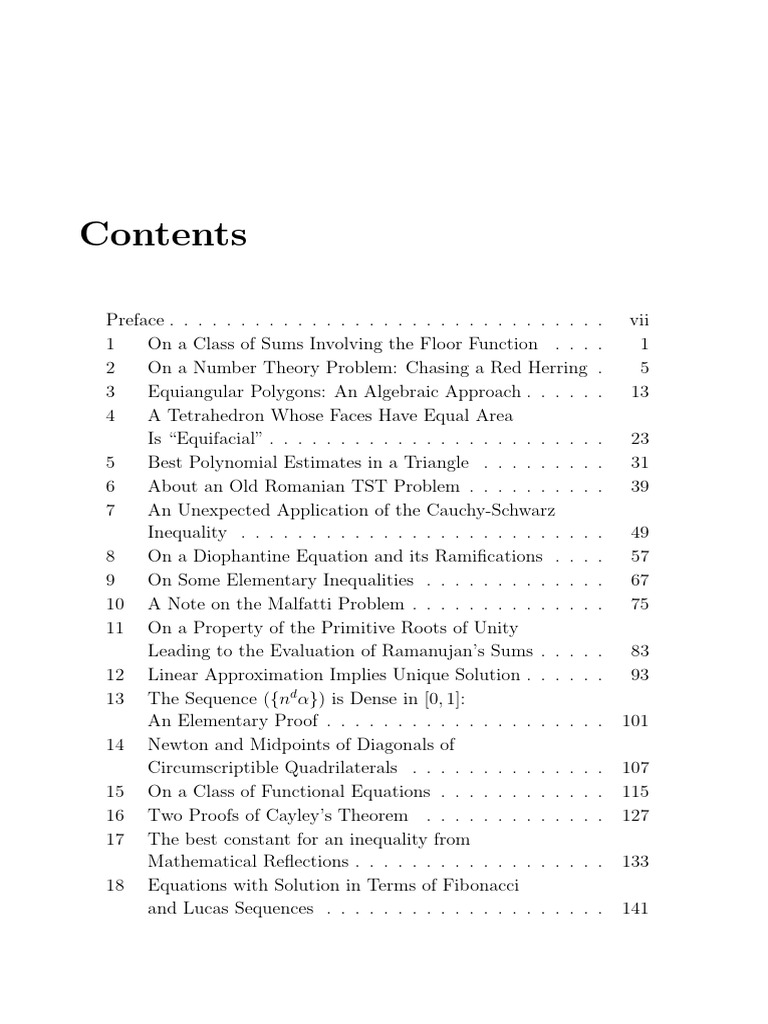 Twenty One Articles For Mathematics Competitions Look Inside | PDF ...