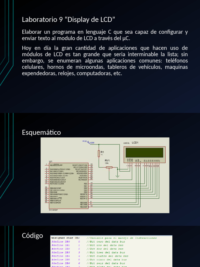Programación de LCD en C | PDF | Informática | Tecnología
