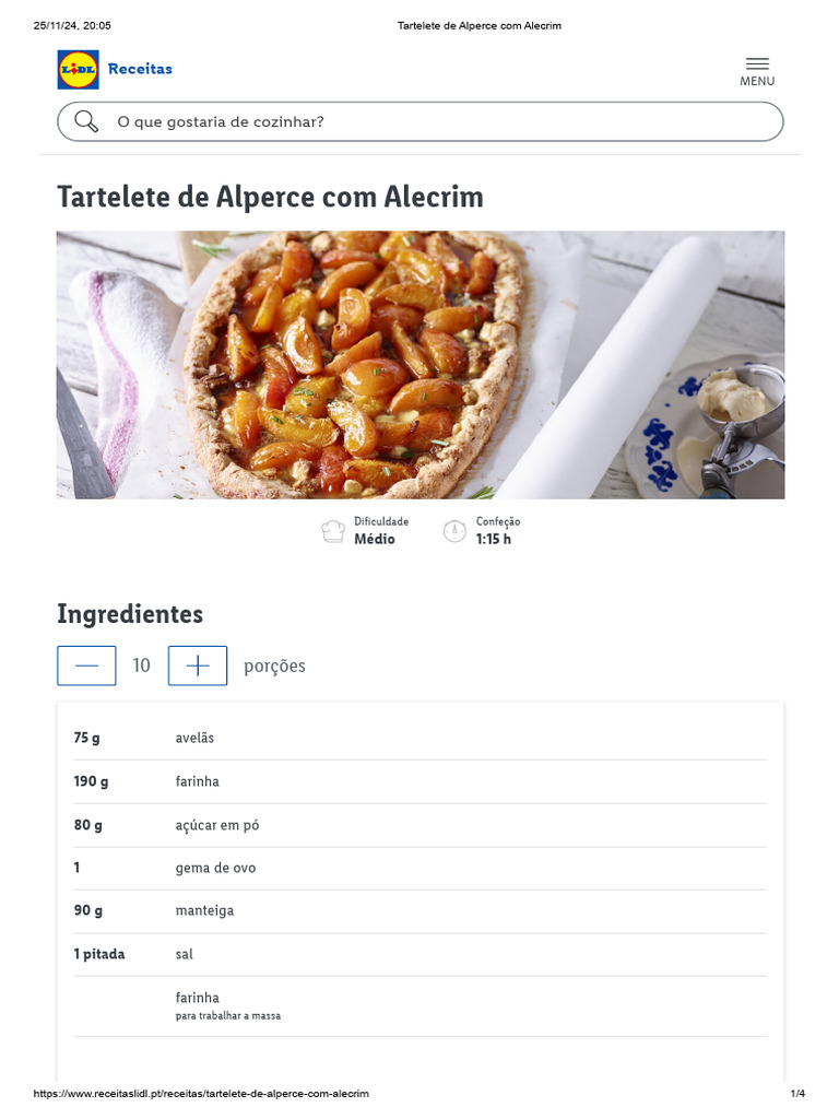 Tartelete de Alperce com Alecrim | PDF | Chocolate | Preparação de ...