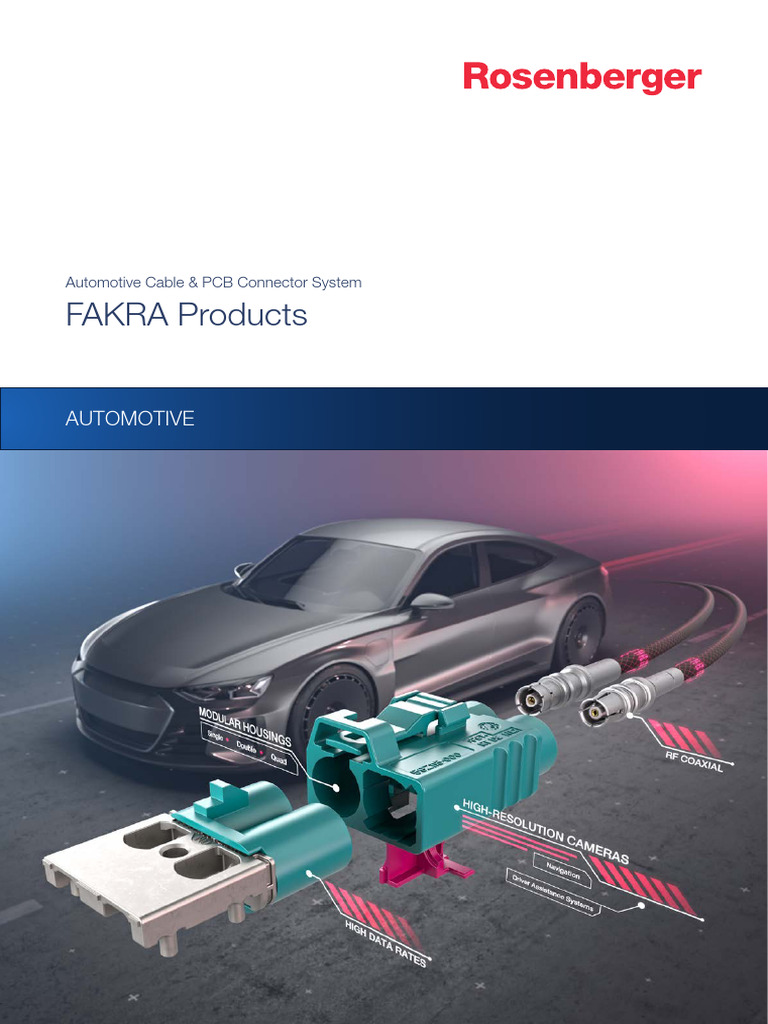 Rosenberger FAKRA Connector Overview | PDF | Electrical Connector ...