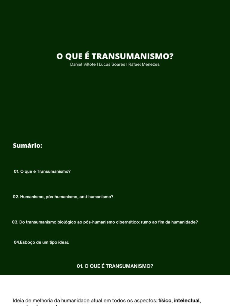 O Que É Transumanismo | PDF | Transumanismo | Inteligência artificial