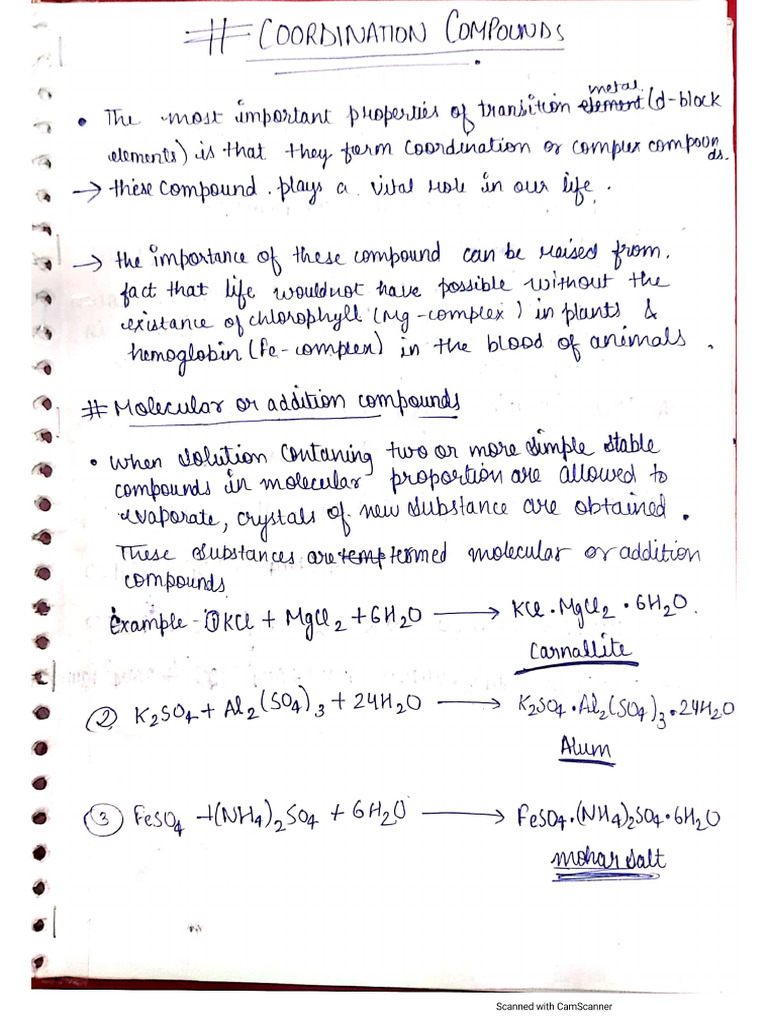 Chemistry Coordination Compounds | PDF