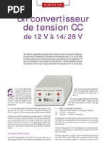 Convertisseur de tension CC de 12v jusqu'à 28v